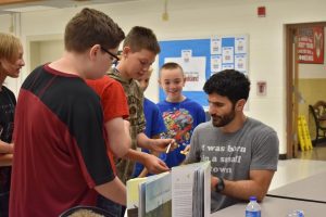 Charlie Brenneman with students